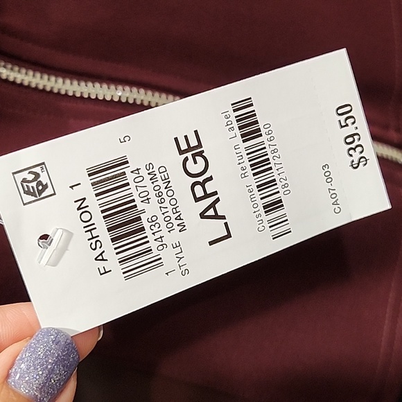 Tank Top Faux Leather Adjustable Spaghetti Straps. Burgundy! - Picture 6 of 8